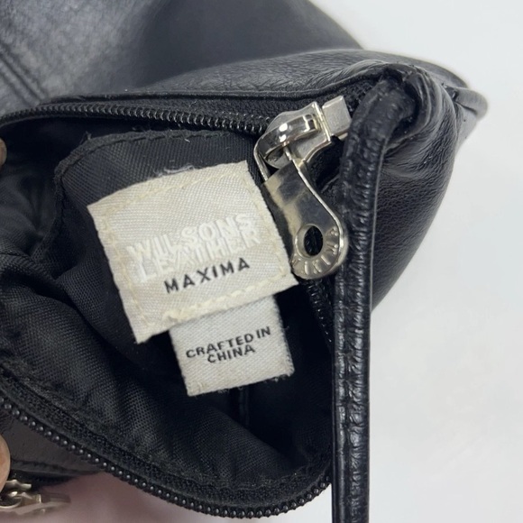 WILSON’S Leather MAXIMA BRAND NEW WITH TAGS Black Crossbody Bag with 2-Zippers!